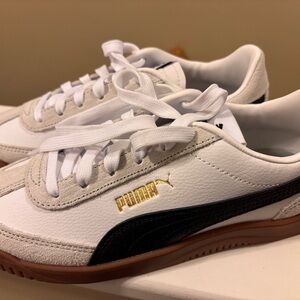 Puma White, Black and Gum Low-Top Sneaker